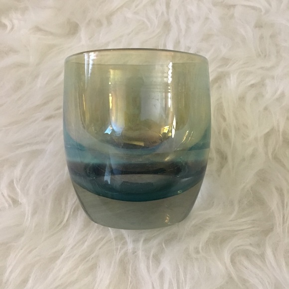 ❌SOLD❌ Blue & Gold Exotic glassybaby Votive - Picture 1 of 8
